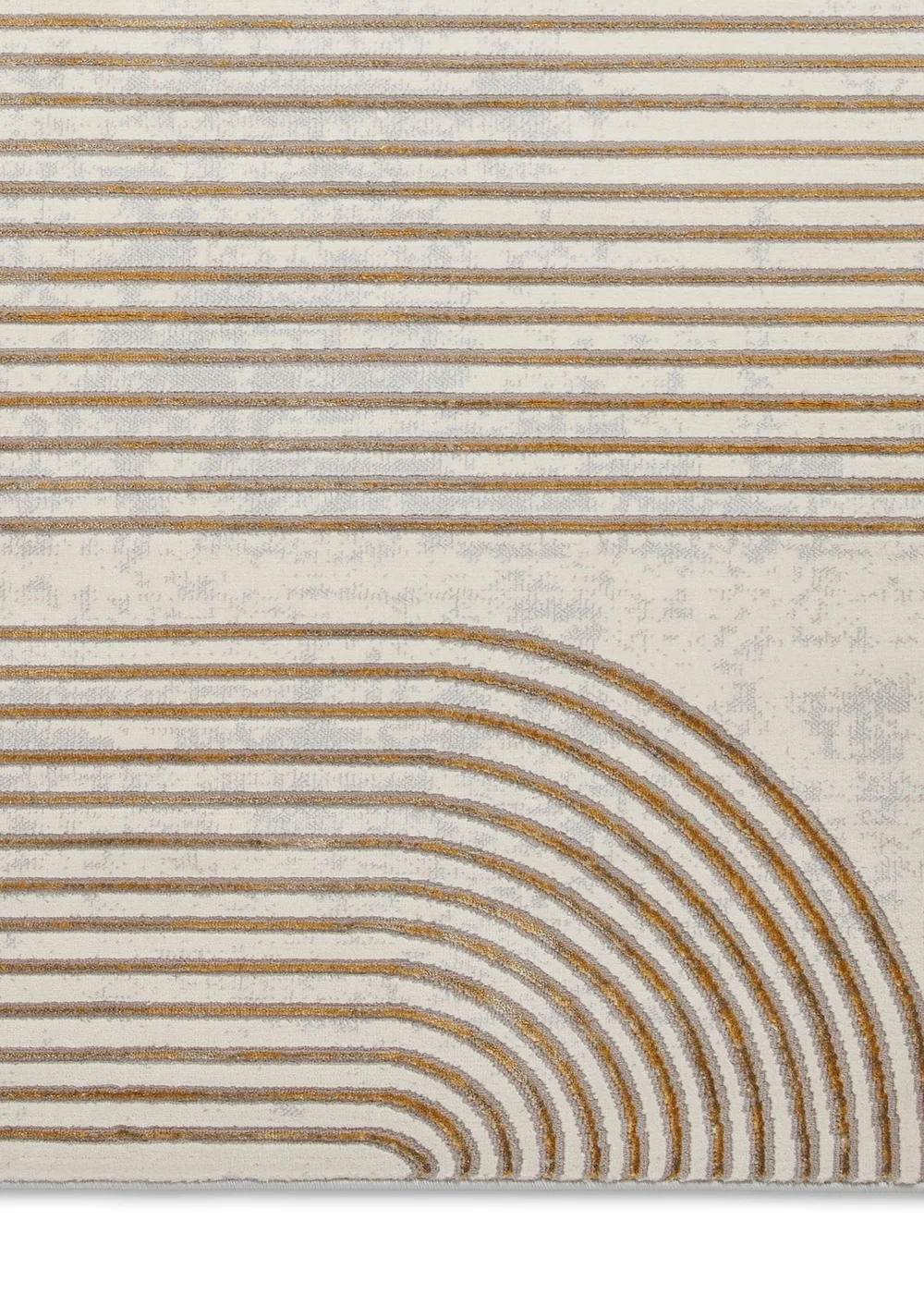 Think Rugs Apollo Grey/Gold Modern Linear Rectangle Rug - 80 x 150 Image 5