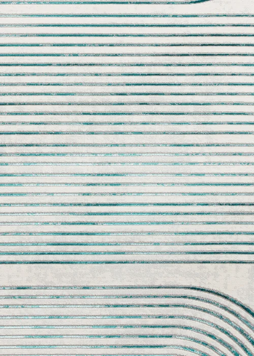 Think Rugs Apollo Grey/Green Modern Linear Rectangle Rug - 80 x 150 Image 6