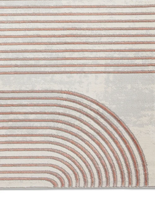 Think Rugs Apollo Grey/Rose Modern Linear Rectangle Rug - 80 x 150 Image 5