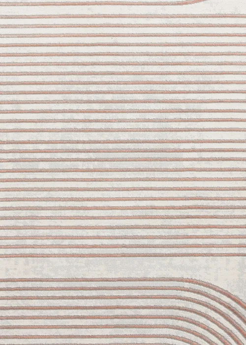 Think Rugs Apollo Grey/Rose Modern Linear Rectangle Rug - 80 x 150 Image 6
