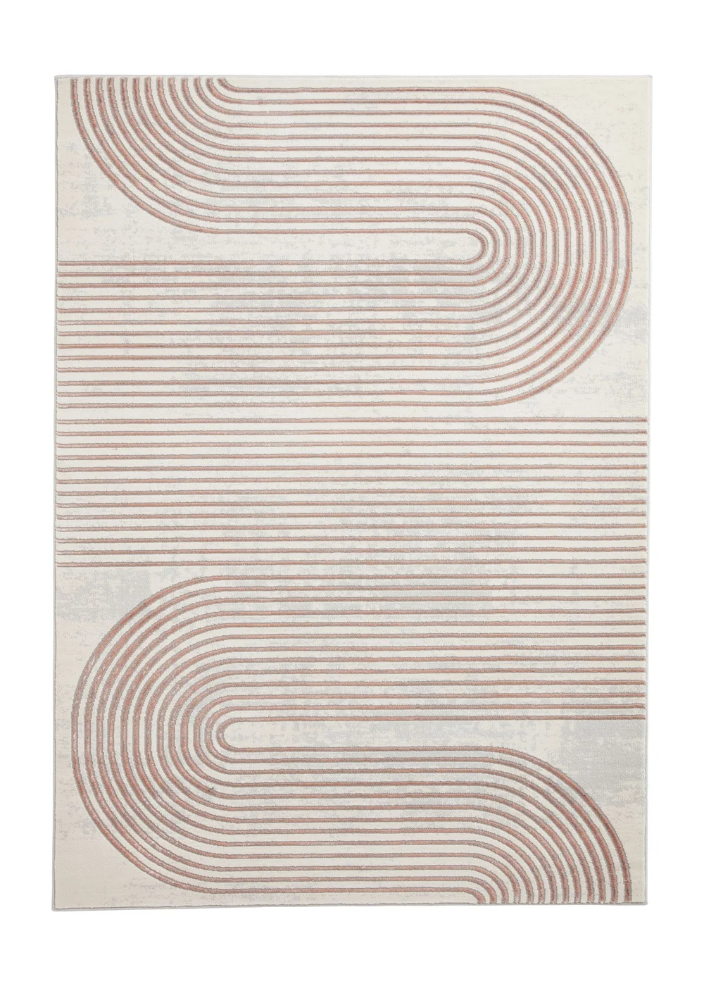 Think Rugs Apollo Grey/Rose Modern Linear Rectangle Rug - 80 x 150 Image 3