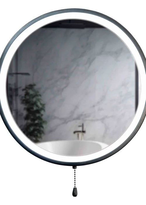 ValueLights Bathroom Mirror Matte Black Illuminated Integrated LED (40cm x 40cm x 3cm) - One Size Image 2