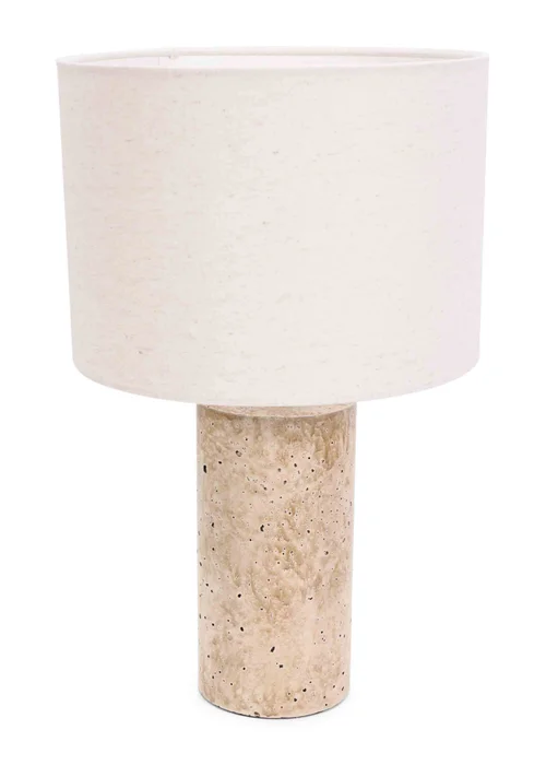 ValueLights Chloe Polished Table Lamp with Small Natural Drum Shade - One Size Image 1