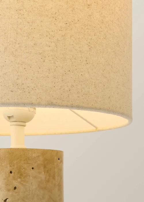 ValueLights Chloe Polished Table Lamp with Small Natural Drum Shade - One Size Image 3
