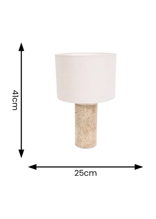 ValueLights Chloe Polished Table Lamp with Small Natural Drum Shade - One Size Image 5