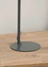 ValueLights Bibi Gloss Grey Table Lamp with Grey Tapered Shade - One Size Image 4