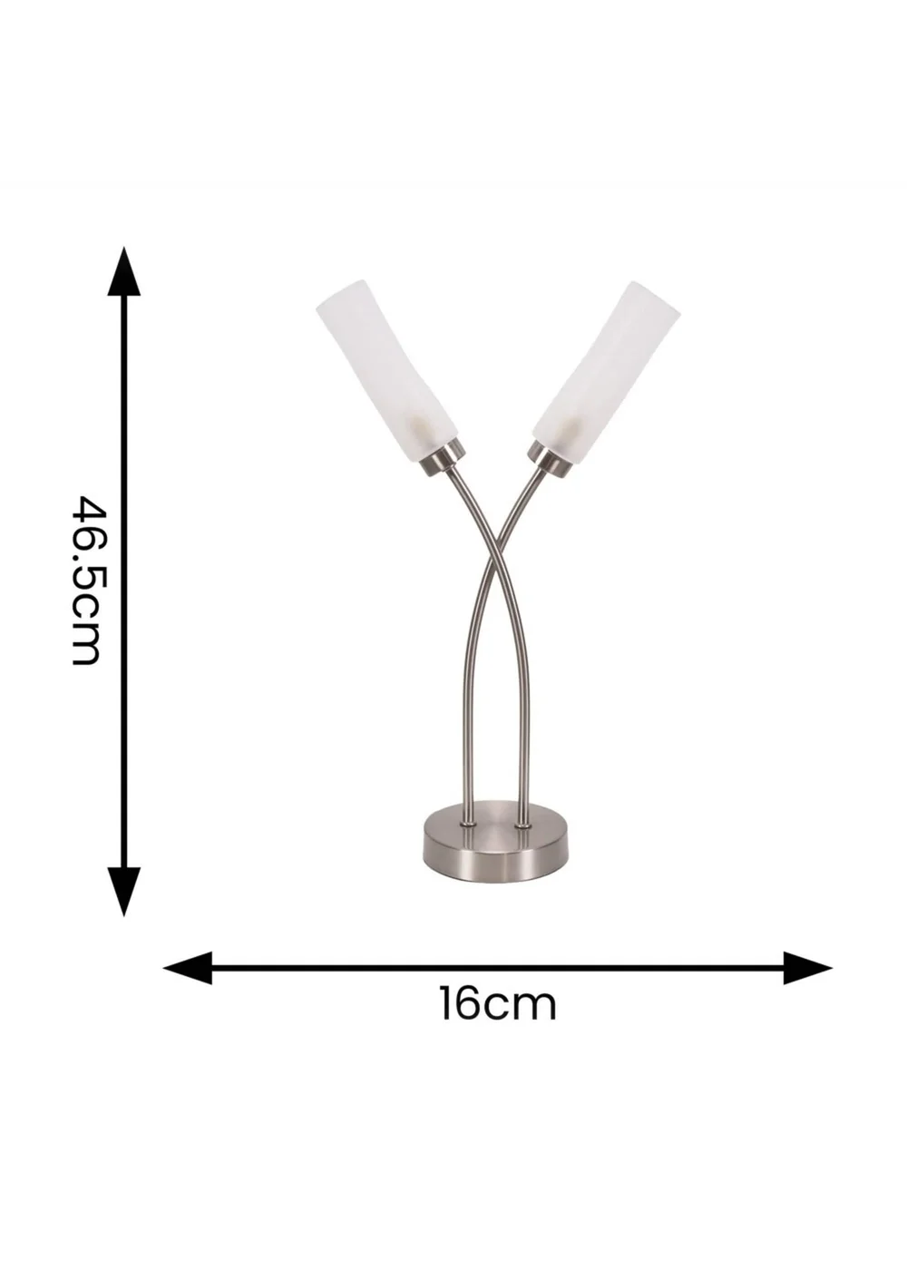 ValueLights Maya Brushed Silver Table Lamp with White Drum Shade - One Size Image 4