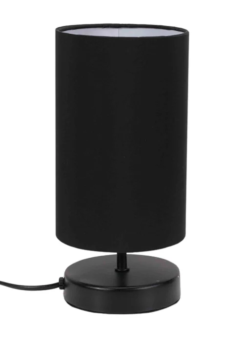 ValueLights Francis Dimmable Matte Black Table Lamp with Black Drum Shade - One Size Image 1