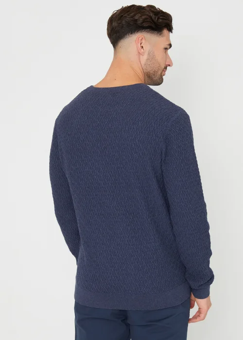 Threadbare Blue Mini Cable Knit Crew Neck Jumper - S Image 2