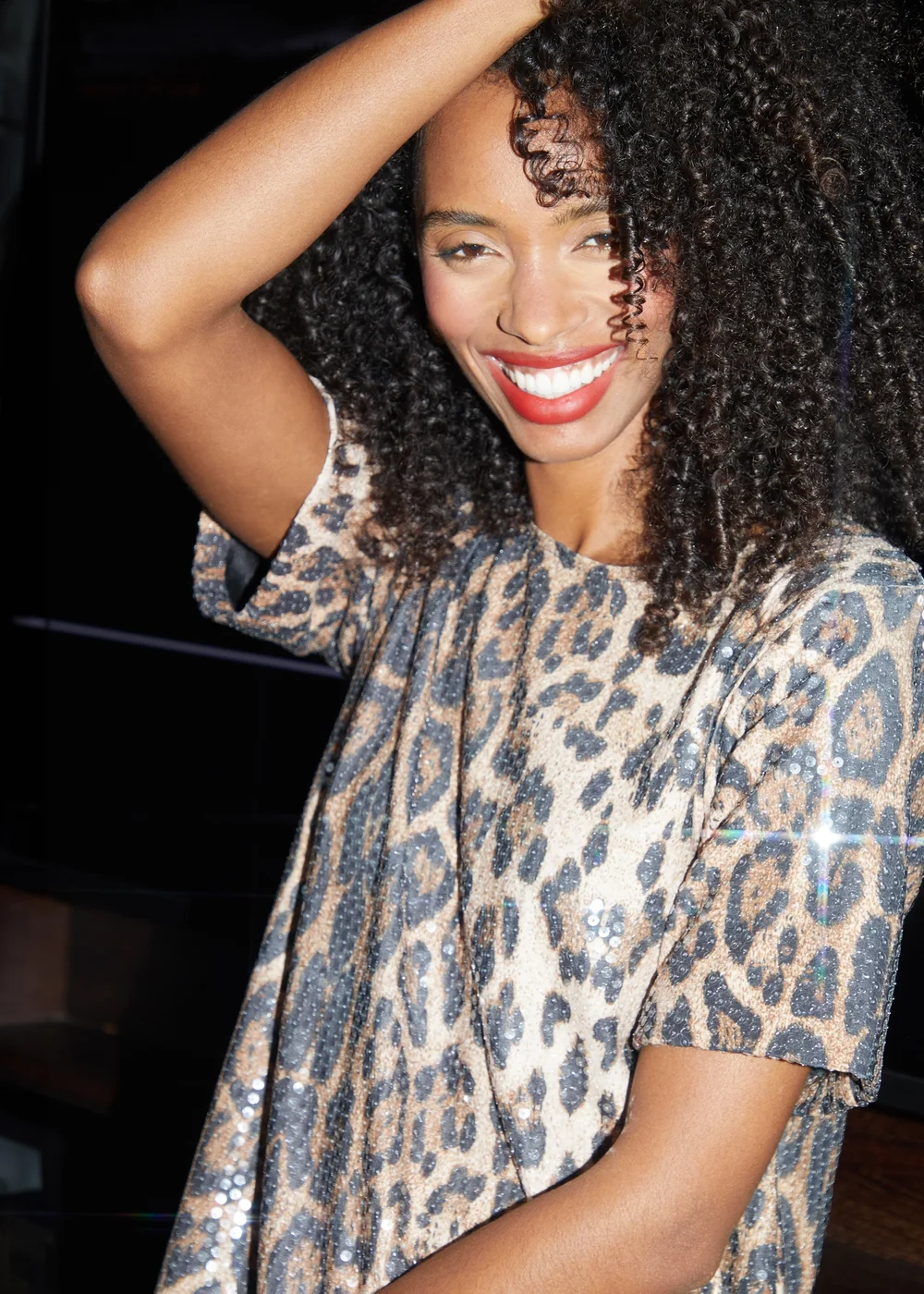 Threadbare Brown Sequin Mini Party Dress - 14 Image 3