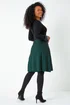 Roman Forest Green Petite Contrast Knit Jumper Dress - 8 Image 3