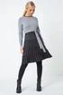 Roman Grey Petite Knitted Fit & Flare Dress - Size 12 Image 2
