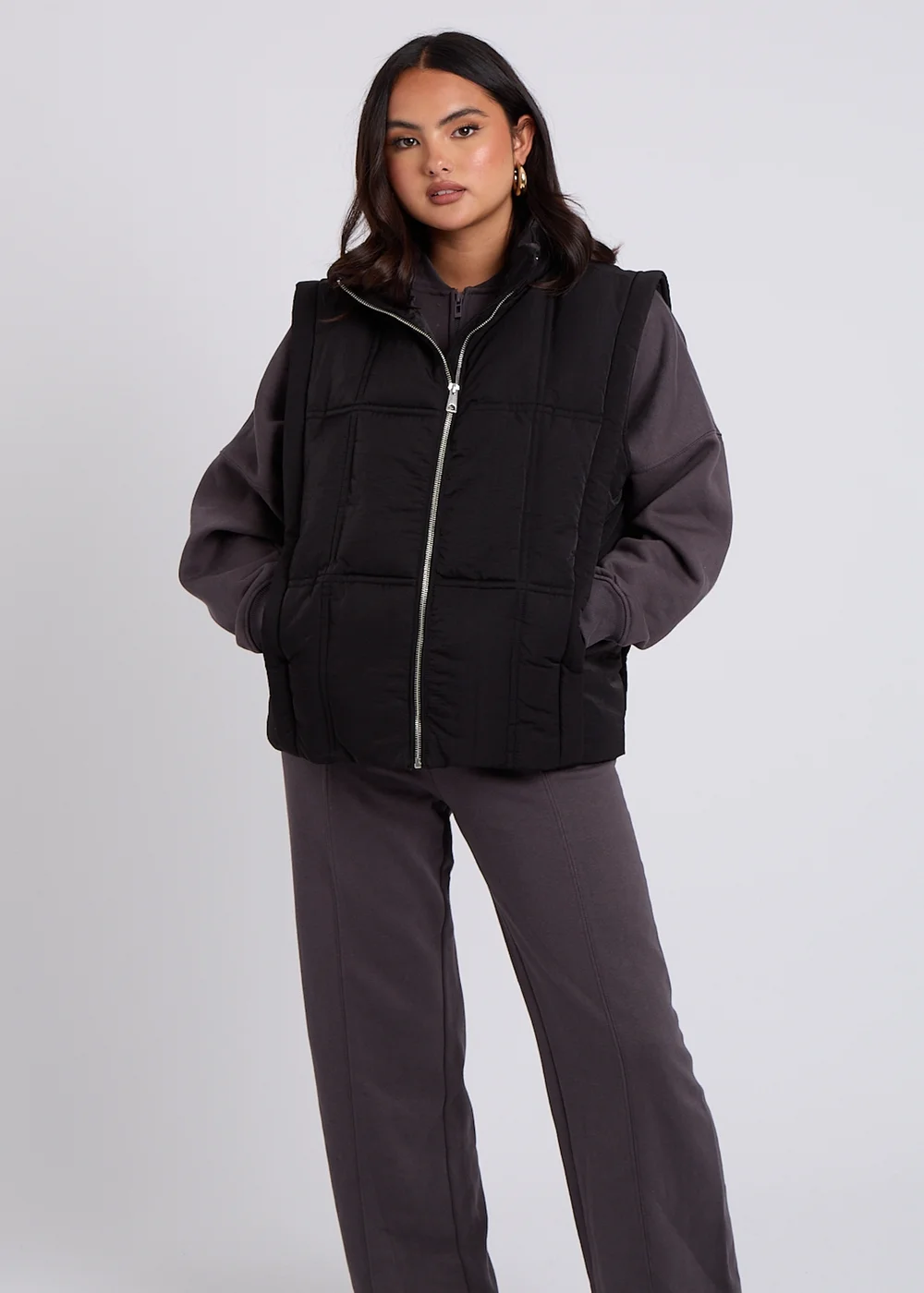 Urban Bliss Black Clean Padded Gilet - 8 Image 1