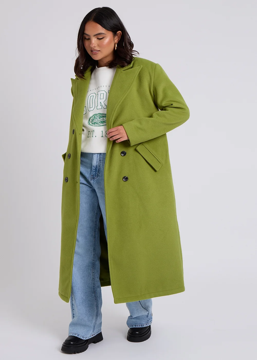 Urban Bliss Green Maxi Formal Coat - 8 Image 3
