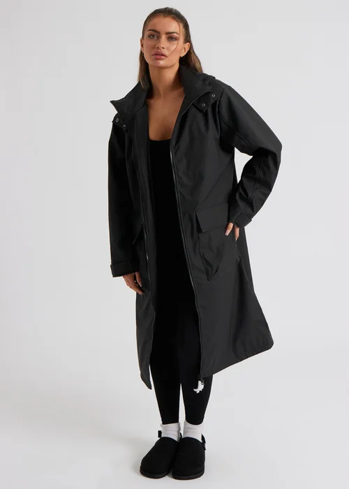 Urban Bliss Black Rubberised Raincoat - 8 Image 1