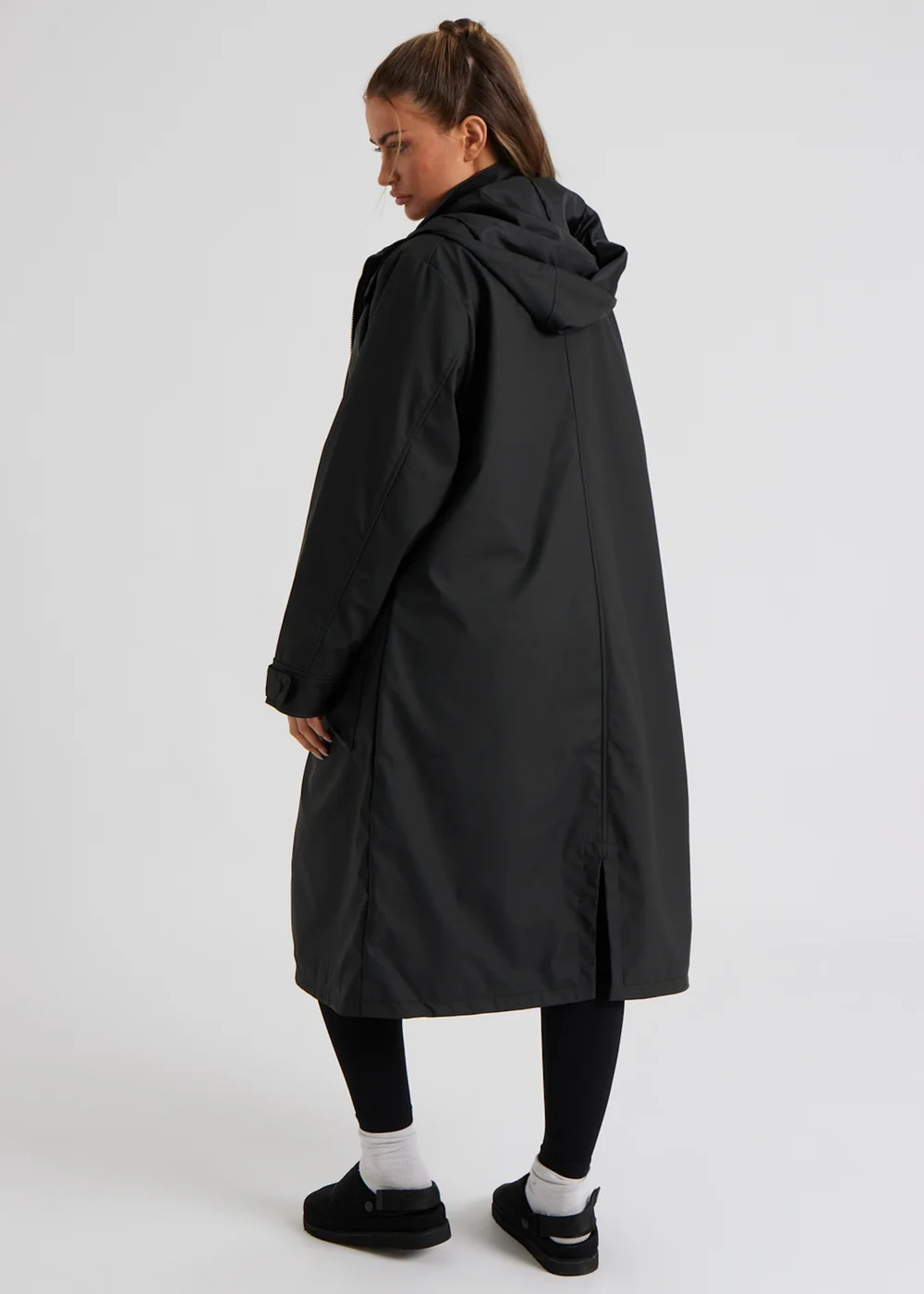 Urban Bliss Black Rubberised Raincoat - 8 Image 4