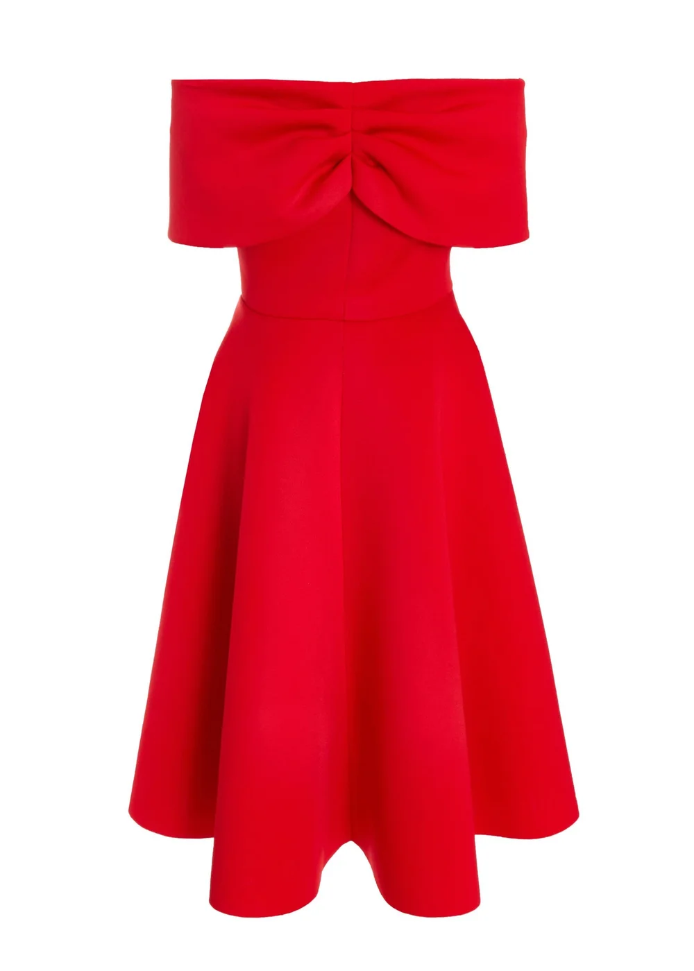 Quiz Red Bardot Skater Midi Dress - 8 Image 5