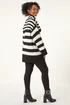 Roman Black Petite Stripe High Neck Jumper - Size 8 Image 4