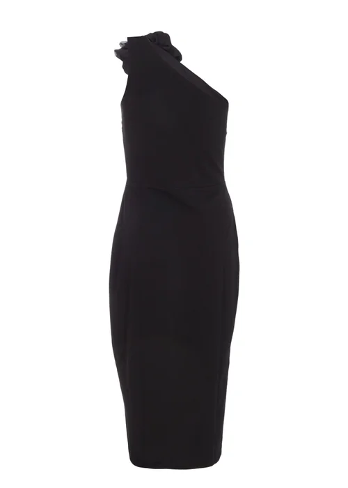 Quiz Black Corsage Midi Dress - 6 Image 5