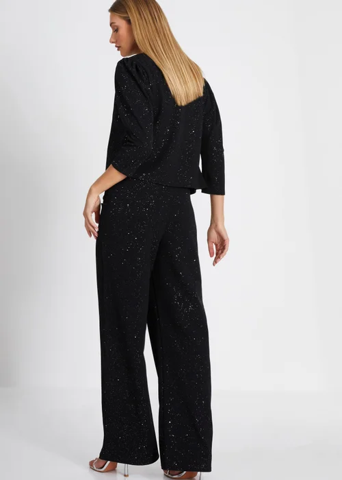 Quiz Black Glitter Cropped Jacket - 6 Image 2