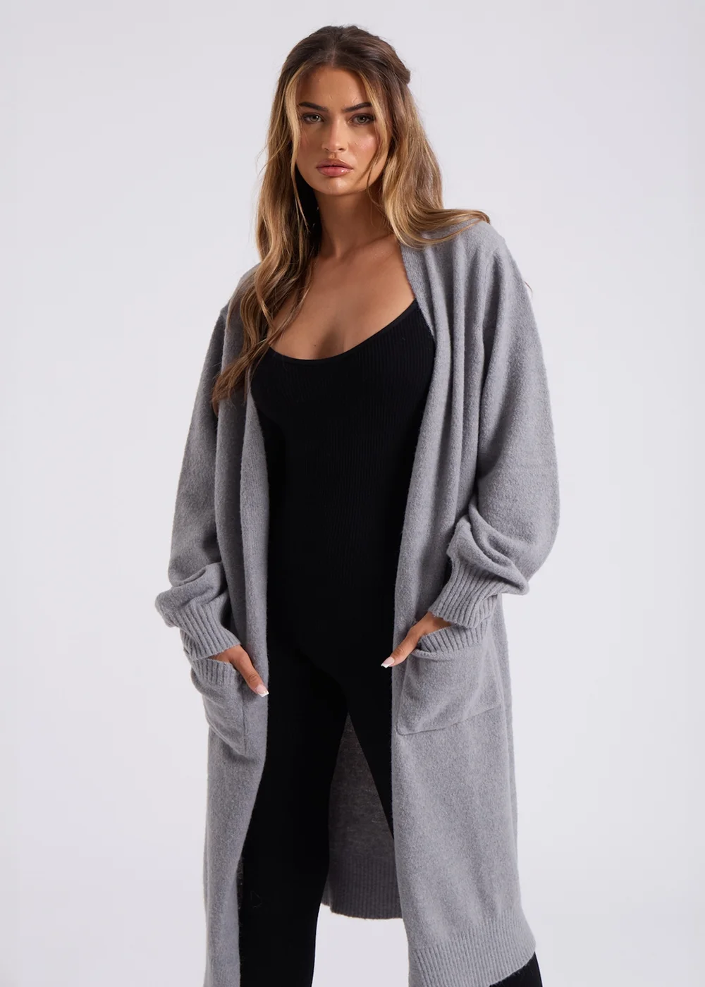 Urban Bliss Grey Longline Cardigan - S Image 4