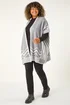 Roman Grey Curve Stripe Hem Square Poncho - Size 18 Image 2