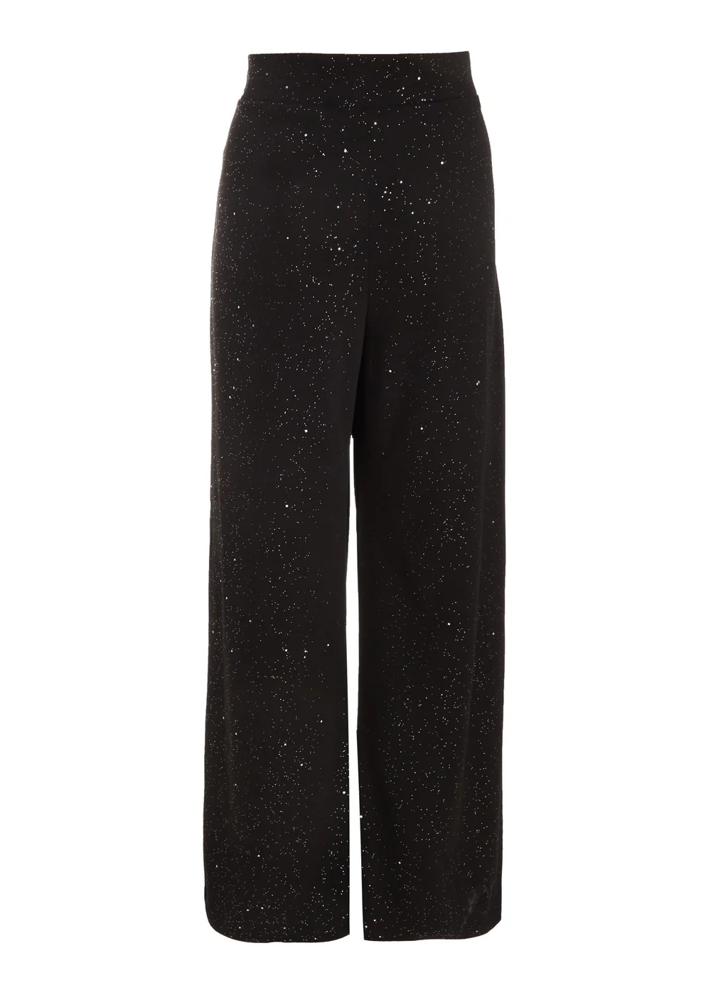 Quiz Black Glitter Palazzo Trousers - 6 Image 5