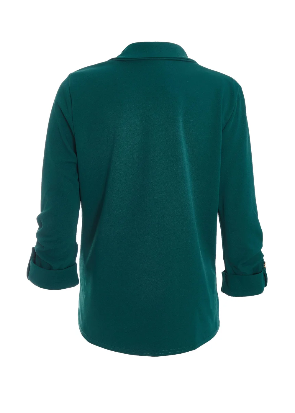 Quiz Green Petite Ruched Sleeve Blazer - 6 Image 5