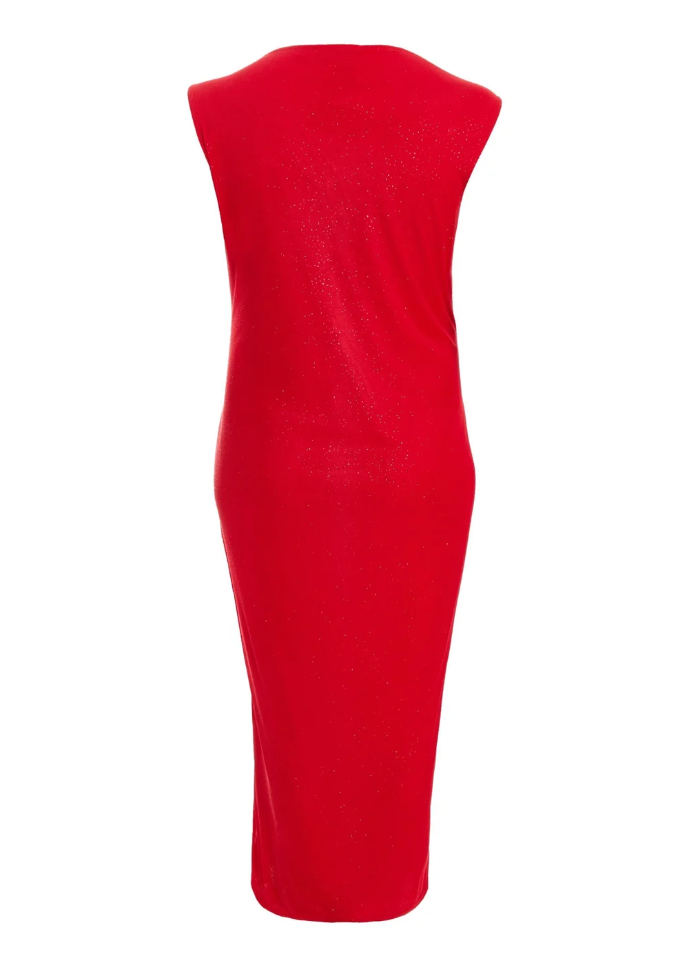 Quiz Red Curve Glitter Mesh Midaxi Dress - 16 Image 5