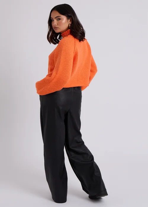 Urban Bliss Orange Exposed Seam Jumper - S Image 2