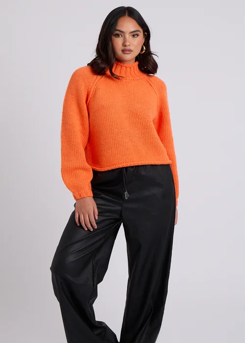 Urban Bliss Orange Exposed Seam Jumper - S Image 1