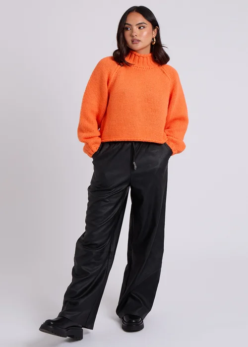 Urban Bliss Orange Exposed Seam Jumper - S Image 4