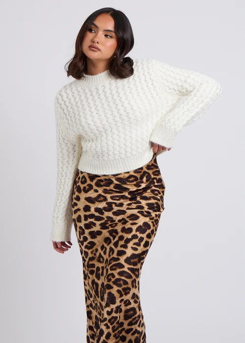 Urban Bliss Cream Zig Zag Cable Jumper - S Image 1