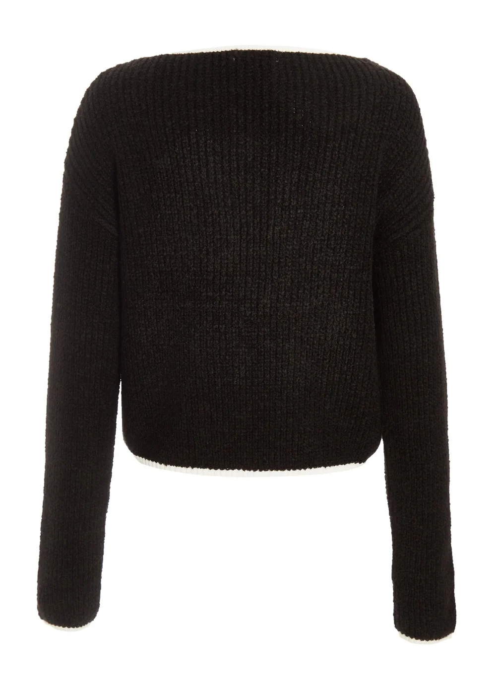 Quiz Black Knit Tie Front Cardigan - S Image 5