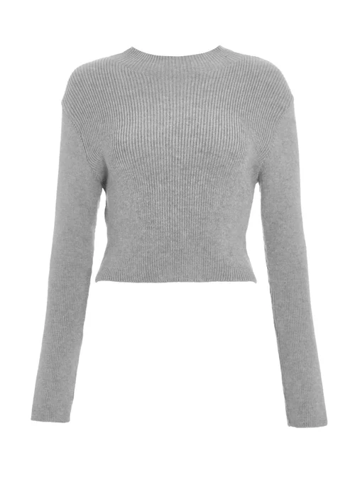 Quiz Grey Knit Turtle Neck Jumper - S Image 4