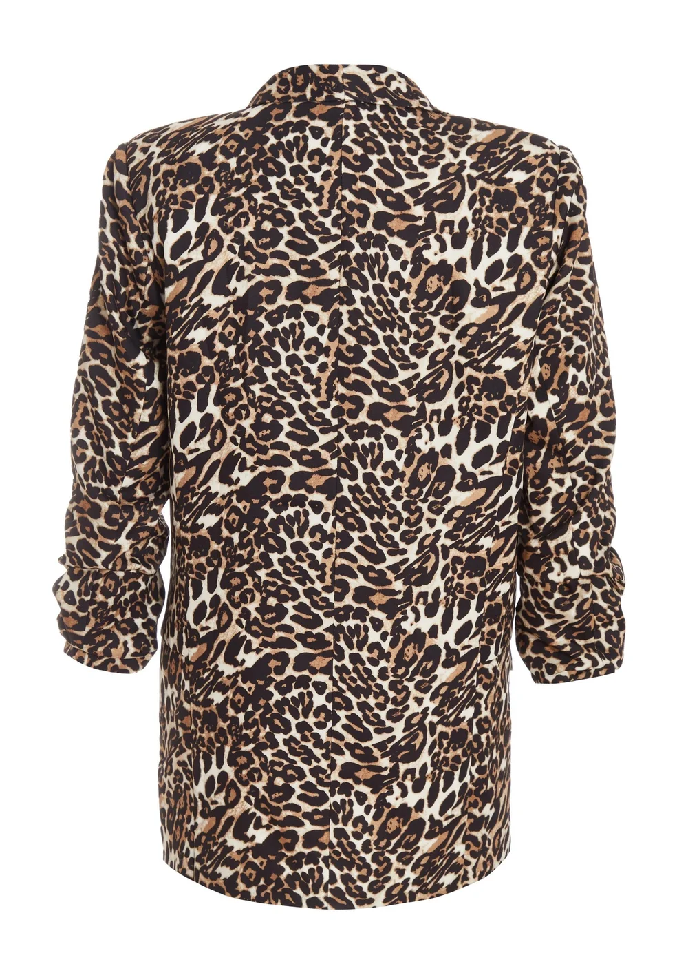 Quiz Brown Petite Leopard Print Blazer - 6 Image 5