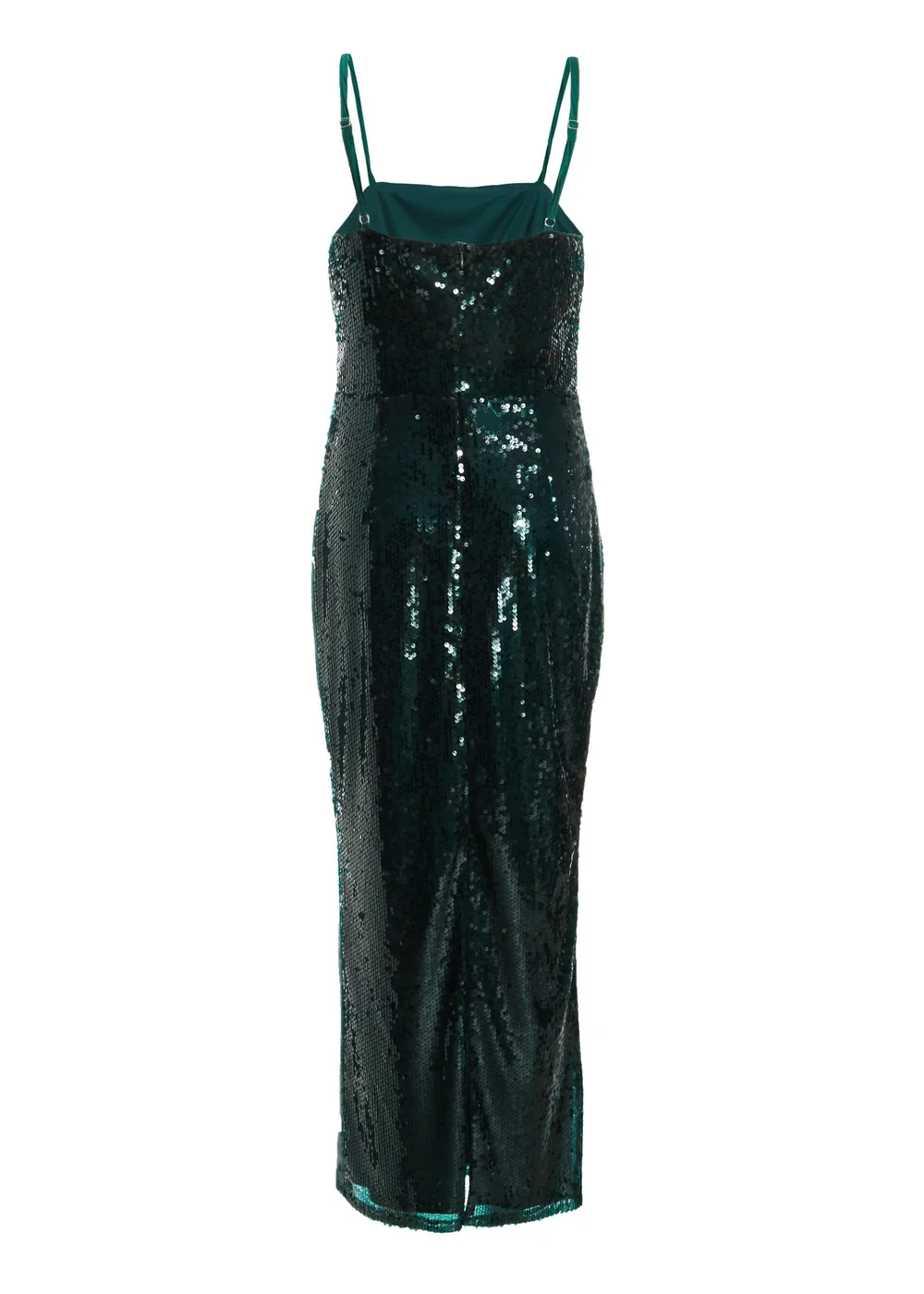 Quiz Green Sequin Midaxi Dress - 4 Image 5