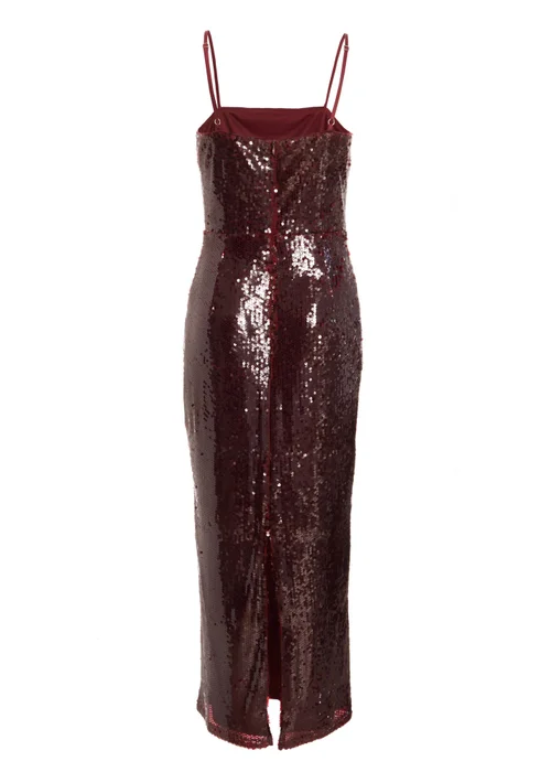 Quiz Red Sequin Midaxi Dress - 6 Image 5