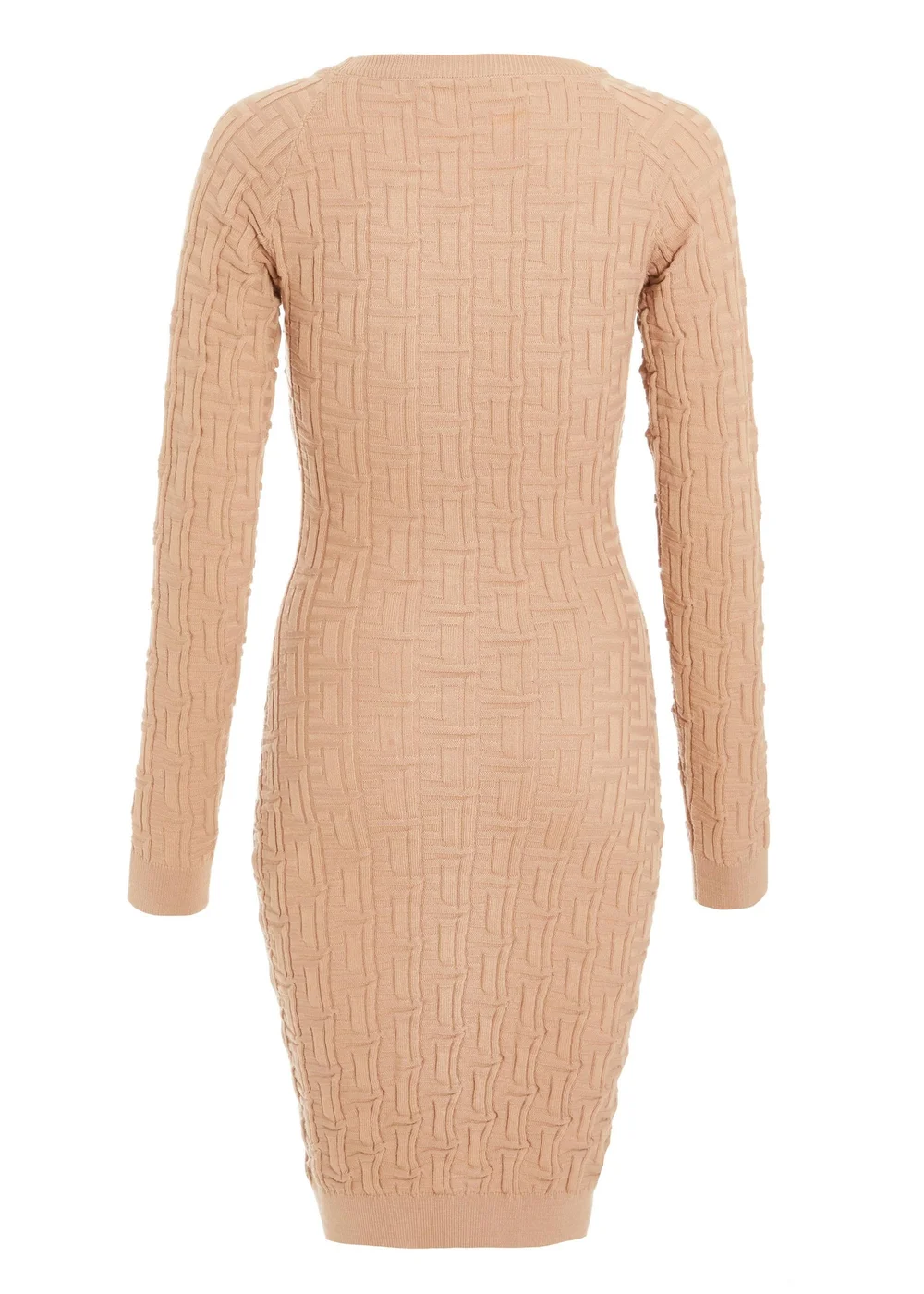 Quiz Stone Knitted Jacquard Mini Dress - XS Image 5