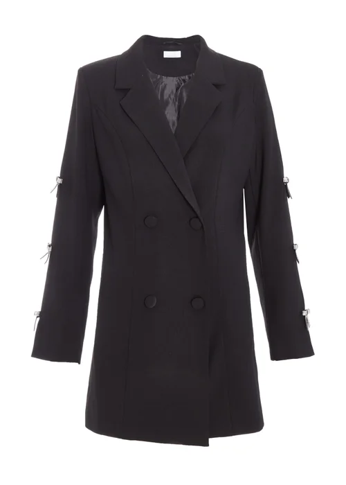 Quiz Black Bow Detail Blazer Dress - 6 Image 4