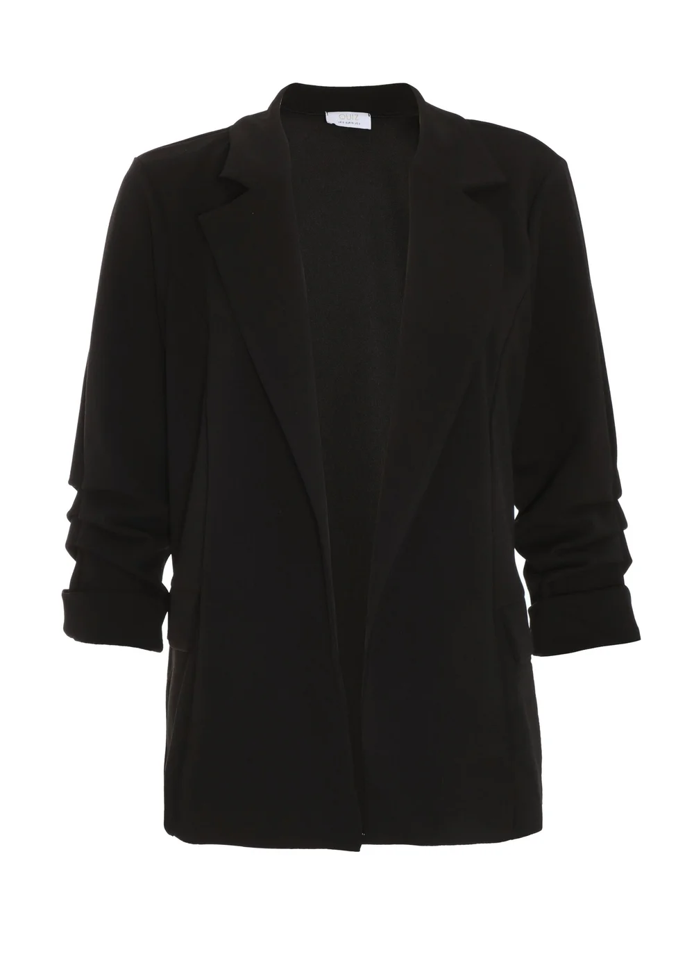 Quiz Black Petite Ruched Blazer - 6 Image 4