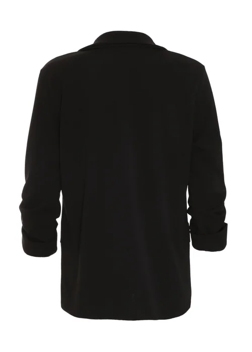Quiz Black Petite Ruched Blazer - 6 Image 5