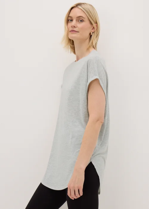 Grey Longline T-Shirt - S Image 2