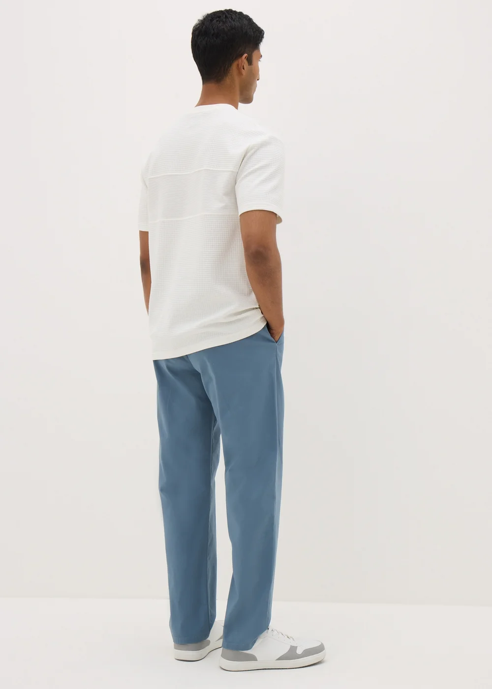 Blue Straight Fit Chinos - 30 Waist Regular Image 2