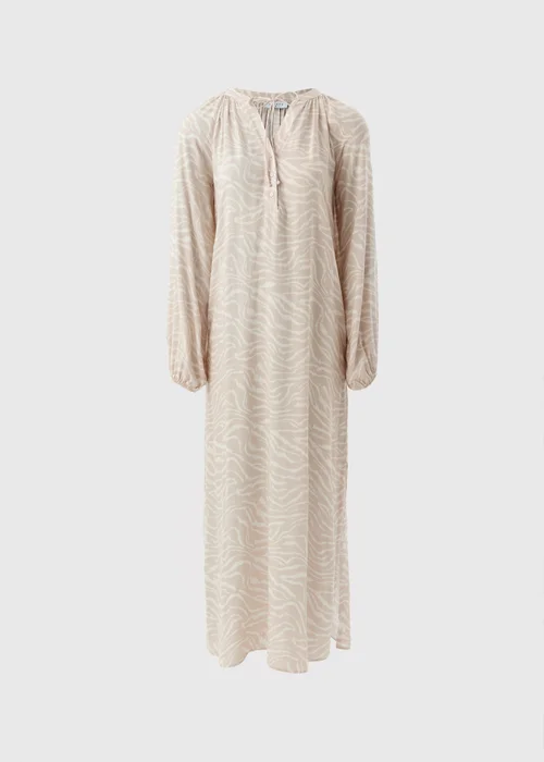 Beige Zebra Tunic Midaxi Dress - Size 8 Image 4