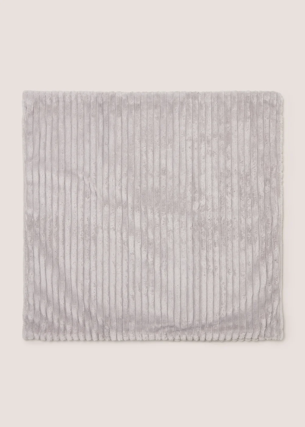 Grey Ribbed Cushion Cover Image 1