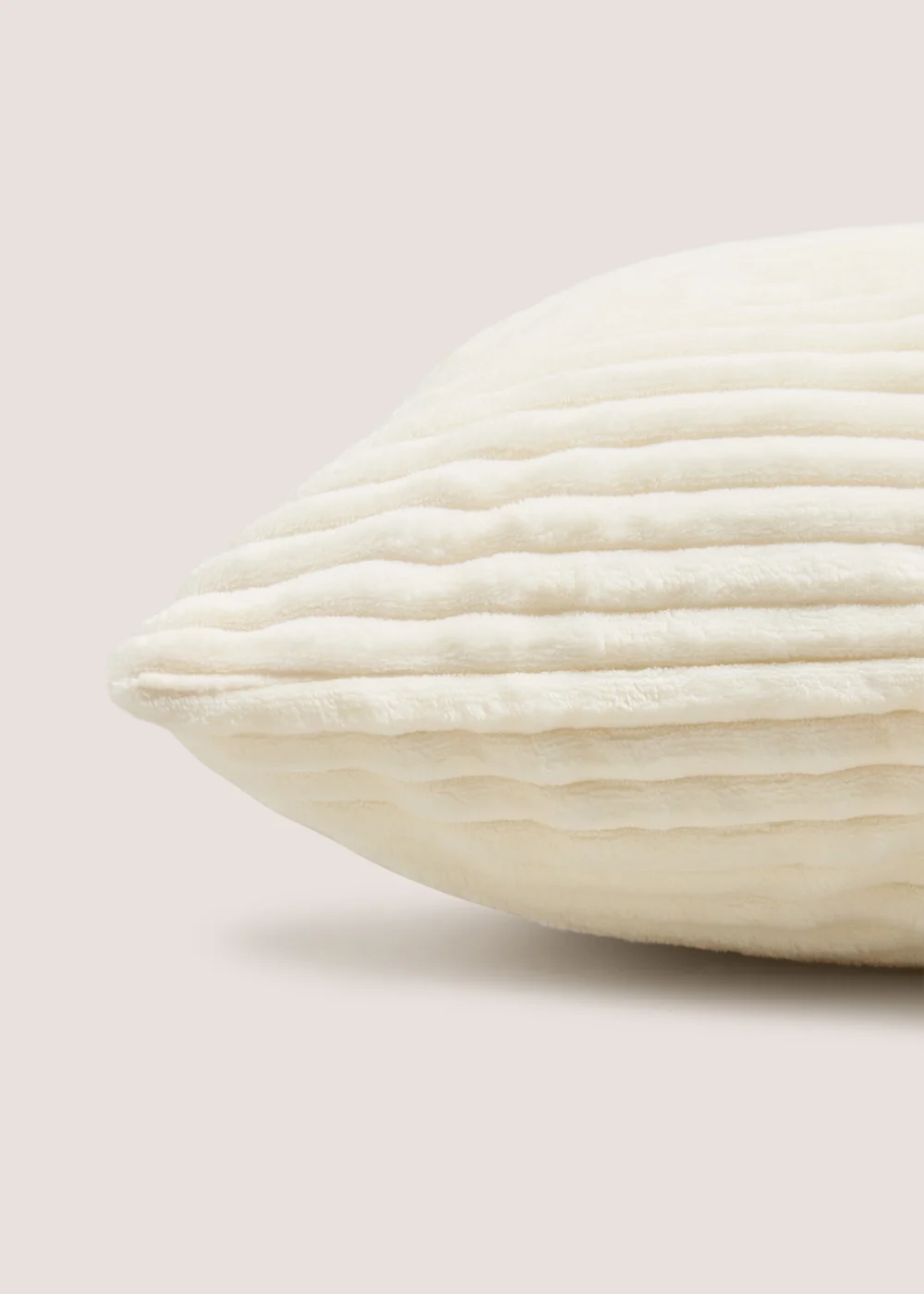 Cream Ribbed Cushion Cover Image 2