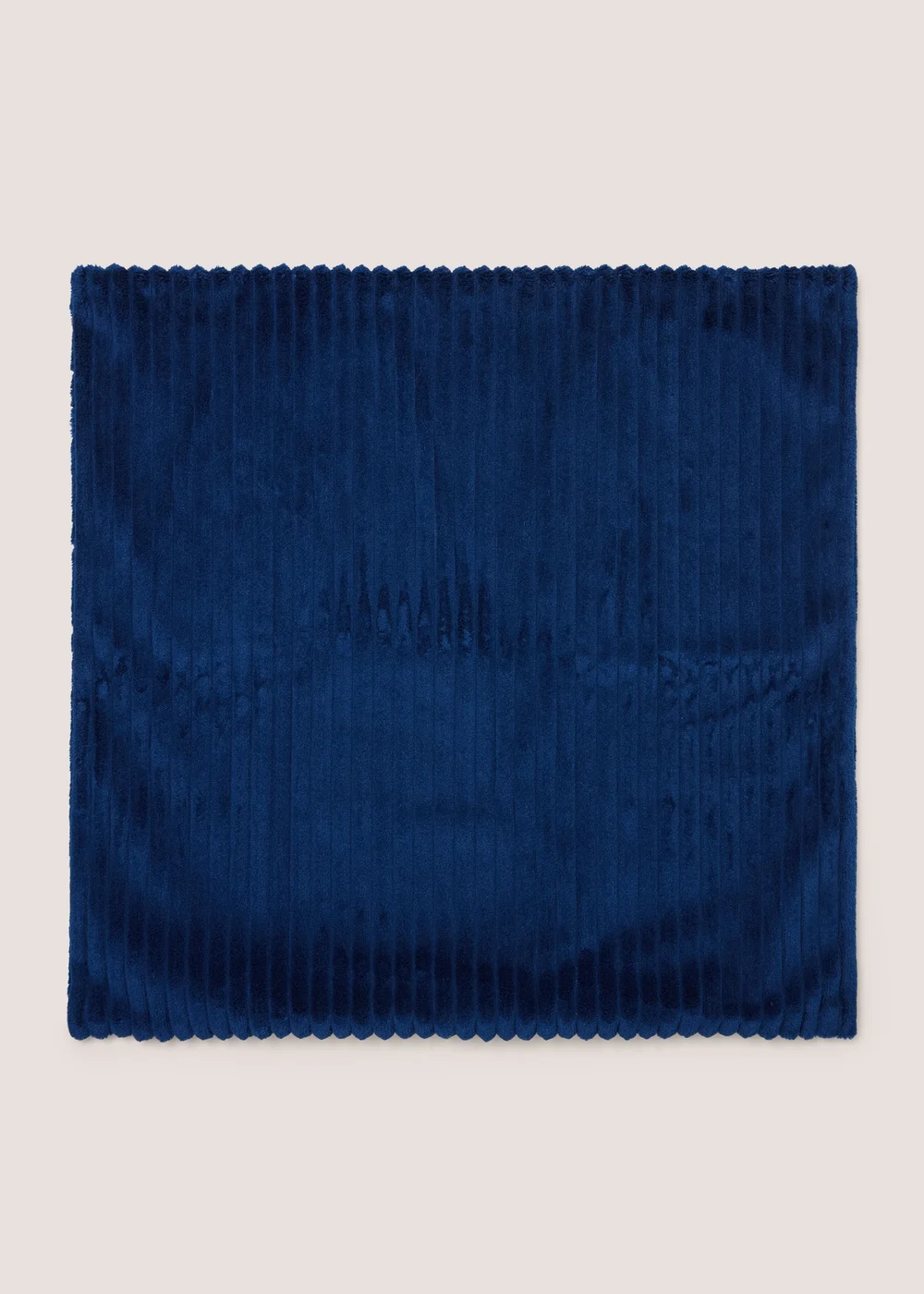 Navy Ribbed Cushion Cover Image 1