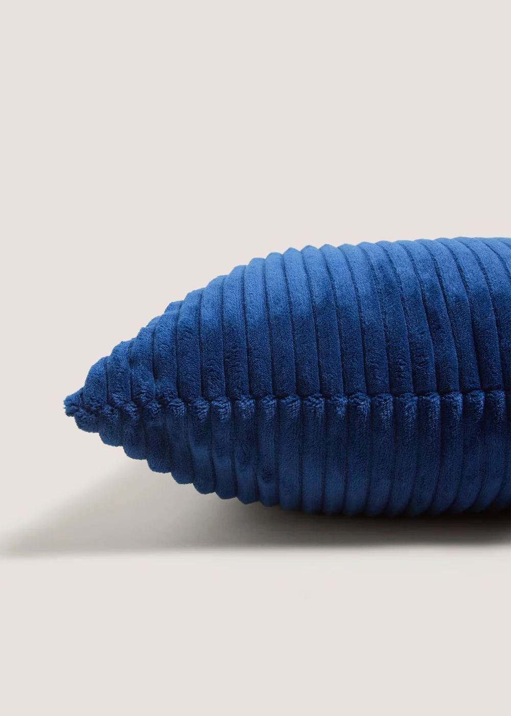 Navy Ribbed Cushion Cover Image 2