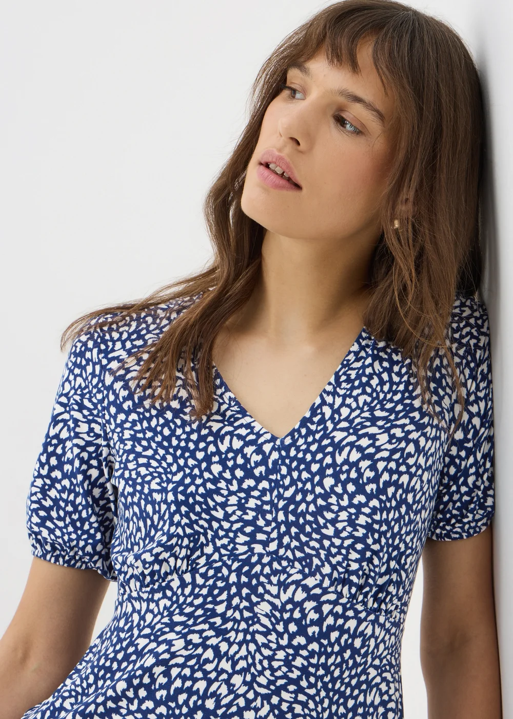 Blue Ditsy Floral Mini Dress - 8 Image 3